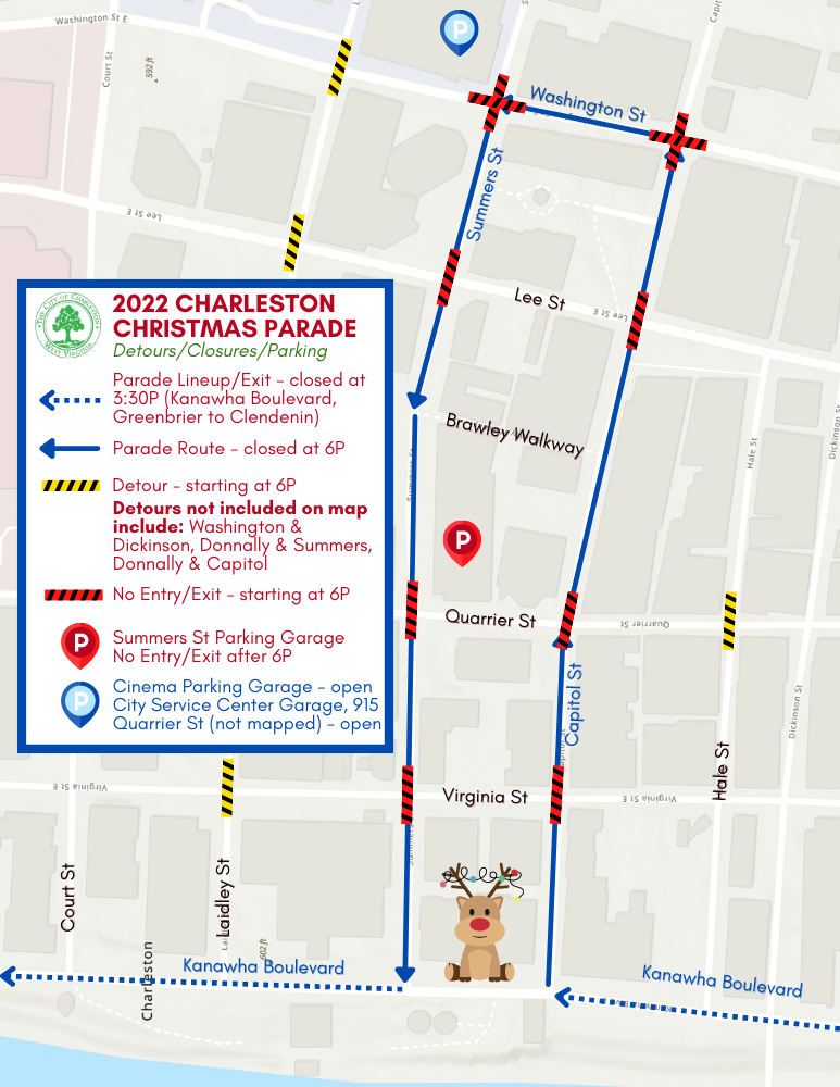 STREET CLOSURE/DETOUR/PARKING NOTICE Charleston Christmas Parade